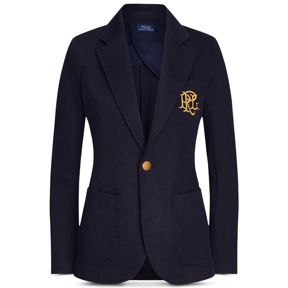 Polo Ralph lauren double-knit Jacquard Blazer Size 0 NWT